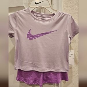 NIKE Girl's 2-piece Matching Short Set Size 4 (Xs) NWT